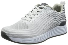 ara Men's Chicago Sneaker, White Grey, 9.5 UK