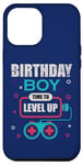 Coque pour iPhone 15 Pro Max Birthday Boy Time To Up Level Up Retro Gamer, amateur de jeux vidéo