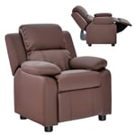 Kids Recliner Chair PU Leather Toddler Adjustable Sofa Chair Gaming Lounge Chair