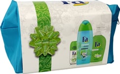 Fa Present-Kosmetikväska (Kokosvatten Duschgel 250Ml+Deo Roll-On Fresh 50Ml+Hygienisk Tvål 250Ml )