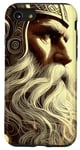Coque pour iPhone SE (2020) / 7 / 8 Majestic Warrior Barbe avec casque nordique vintage Viking