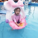 Vercico Mouse Baby Pool Float with Canopy Inflatable Baby Pool Float Swimming Seat for Toddler with Sunshade for Age 6-36 months Toddler Children (Pink)