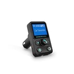 Energy Sistem Car Transmitter FM Xtra (Transmetteur FM pour écouter de la Musique dans la Voiture LCD 1,4", Bluetooth®, microSD, Navigation par Dossier, USB MP3, contrôle par Assistant Vocal) - Noir