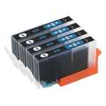 4 Cyan Ink Cartridges for HP Photosmart 5510 5510e 5512 5514 5515 5520 5522