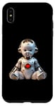 Coque pour iPhone XS Max big heart robs bébé robot science-fiction espace futur mars galaxy