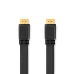 Højhastigheds HDMI-kabel med Ethernet, 4K@30Hz, 10,2 Gbps, fladt, 10m