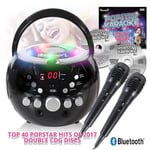 CDG Boombox Portable Karaoke Machine with Bluetooth, 2017 CD & & Flashing Lights