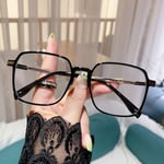 Anti-Blått Ljus Läsglasögon Kvadratiska Glasögon SVARTA Black Strength 200