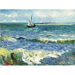 Vincent Van Gogh Zeegezicht Bij Les Saintes Maries De La Mer Large Wall Art Print Canvas Premium Poster Mural