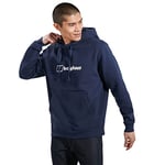 Berghaus Men's Logo Pullover Hoodie, Added Warmth, Extra Comfortable Fleece Jacket, Dusk, XS UK