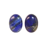 Cabochon, naturlig lapis lazuli, ca 22x30mm oval, 1st blå