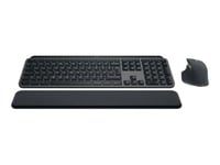 Logitech MX Keys S Combo - Ensemble clavier et souris - rétroéclairé - sans fil - Bluetooth LE - QWERTZ - Suisse - commutateur : commutateurs à clé à ciseaux - graphite - avec Palm Rest