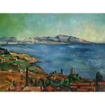 Steve Art Gallery 75x100cm, Cezanne Landskap, Oljemålning På Duk Efter Blå