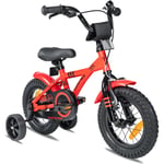 PROMETHEUS BICYCLES ® RED HAWK barnesykkel 12 i rødt og svart fra 3 år - Bare i dag: 10x mer babypoints