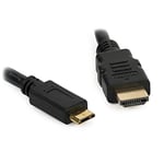 1-m - 3.3-FT Mini HDMI to HDMI Cable Lead for Connecting Nikon D5300 Camera