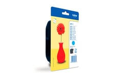CARTOUCHE BROTHER LC121 CYAN 100% NEUVE + CADEAUX / fleur marguerite rouge bleu