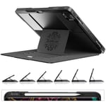 ZtotopCase Case for New iPad Pro 12.9 Inch 4th Gen 2020/3th Gen 2018, [6 Magnetic Stand Angles] Highly Protective Shockproof Cover with Pencil Holder+Support 2nd Gen iPad Pencil+Auto Wake/Sleep, Black