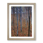 Beech Grove Forest Vol.1 By Gustav Klimt Classic Painting Framed Wall Art Print, Ready to Hang Picture for Living Room Bedroom Home Office Décor, Oak A3 (34 x 46 cm)