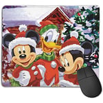 Mi1Ckey Mouse Merry Christmas Mouse Pads With Non-Slip Rubber Base, Mousepads With Stitched Edges, Mouse Pad,25X30 Cm