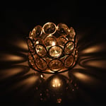 VINCIGANT Crystal Candle Holder Gold Tea Light Holder Set of 4 Decorative Garden
