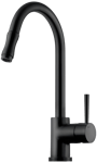 Tapwell Köksblandare EVO185 med utdragbar pip (Mattsvart)