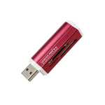 All-in-One USB Minneskortsläsare - Röd