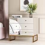 https://furniture123.co.uk/Images/LOL002_3_Supersize.jpg?versionid=15 Mirrored 3 Drawer Chest of Drawers with Rose Gold Legs - Lola