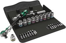 Wera 8100 SC 6 Zyklop Speed 1/2" Multifunction Ratchet & Socket Set, Metric, 28pc, 05004076001