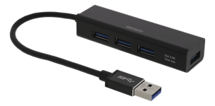 USB Hub 3.1 - 4 vejs - Sort
