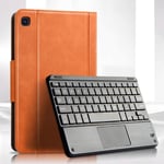 Housse de protection pour clavier de tablette Samsung Tab A7 2020 Sm-t500, étui en cuir pour clavier tactile Bluetooth T505 - Type MARRON