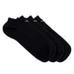 Emporio Armani Underwear Men's 3-Pack in-Shoe Socks, Black, L/XL