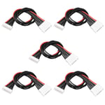 sourcing map 6S Balance Plug Extension Lead Wire 20CM 5PCS for LiPo Battery Balance Charging 22AWG Silicone
