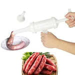 Carry stone Manual Sausage Meat Fillers Machine for Sausage Meat Stuffer Filler Hand Operated Sausage Machines Food Maker Funnel Nozzle Set