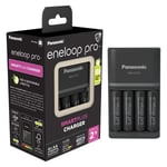 Panasonic Eneloop Quick Charger + 4xAA 2500 mAh Rechargeable Batteries BQ-CC55