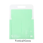 A4 Document Bag File Folder 5 Pockets Green Vertical