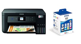 Epson EcoTank ET-2850 Print/Scan/Copy Wi-Fi Printer, Black with Additional Ink Multipack