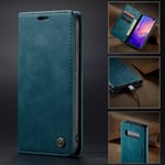 Samsung Galaxy S10 - CASEME läderfodral / plånbok Blå