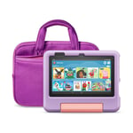 Fire 7 Kids tablet (32 GB, Purple) + NuPro zipper sleeve kids edition (Purple/Pink)