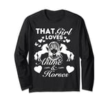 Just a Girl That Girl loves Anime and Horses Japan Long Sleeve T-Shirt