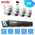 ZOSI 4K POE CCTV System 8MP Camera ColorVu 2 Way Audio Home Security 8-Port 16CH