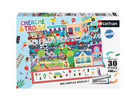 Nathan - Puzzle enfants - 45 pièces - Au zoo (Cherche et trouve) - Fille ou garçon dès 5 ans - Puzzle de qualité supérieure - Carton épais et résistant - Animaux - 86152