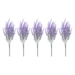 5 st Purple Heminredning Konstgjorda Lavendelgrenar Konstgjord Blomma Vas LavendelblombukettPurple36x8cm Purple 36x8cm
