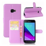 Samsung Xcover 4 Enfärgat skinn fodral - Lila Lila