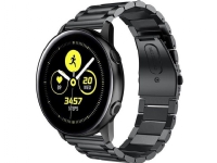 Alogy Bransoletka Stainless steel Galaxy Watch Active 2 19cm czarna (20mm)