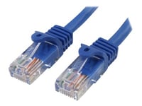 Startech.Com Cat5e Patchkabel Med Hakfria Rj45-Kontakter – 1 M, Blå - Patch-Kabel - Rj-45 (Hane) Till Rj-45 (Hane) - 1 M - Utp - Cat 5E - Hakfri - Blå