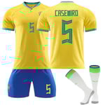 2022-2023 New Manchester United tröja kit för vuxen fotbollströja träningströja för barn fotbollströja V CASEMIRO NO.5 Kids 26(140-150CM)