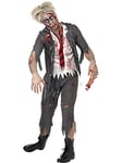Smiffys Costume écolier zombie horreur High School, Gris, avec veste, chemise attachée, cravateet pantalon