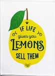 Half a Donkey If life gives you lemons,sell them! - Large Cotton Tea Towel