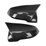 ZHAOOP Rearview Mirror Carbon Fiber Side Rear View Mirror Cover Replacement Ox Horn Fit ，For ，For BMW 1 2 Series X1 Z4 F45 F46 F48 F49 2016-2019 (Color : Black)-Black