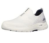 Skechers Men's Gowalk 6-Stretch Fit Slip-On Athletic Performance Walking Shoe, White/Navy, 10